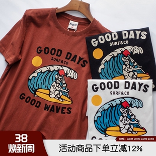 潮味十足~2022年复古夏季男女情侣印花时尚圆领休闲短袖T恤打底衫