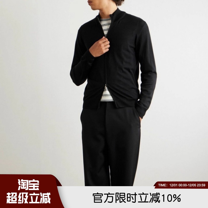 德国16针轻奢男飞行针织衫外套