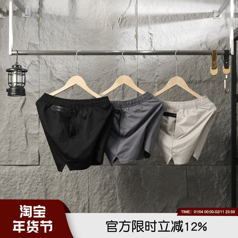 防水压胶拉链2025年夏季新款男士高端运动透气轻量化薄款休闲短裤,男装,休闲裤,淘宝优惠券,粉丝福利购,淘宝优惠卷