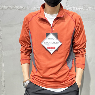 T恤衫 科技吸湿透气男女运动半拉链立领高弹网眼长袖 神品 户外