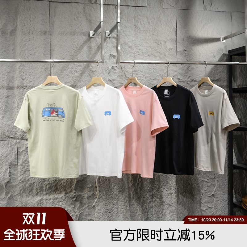 十星推荐！欧洲小众高端潮牌男女情侣时尚印花宽松圆领短袖T恤衫