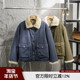 柜799 水洗厚重夹克加绒棉服翻领外套牛仔棉衣 男装 上身巨帅 冬季