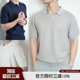 亚麻海鸥领 男士 一眼爱上 夏季 商务精英透气柔软短袖 针织POLO衫