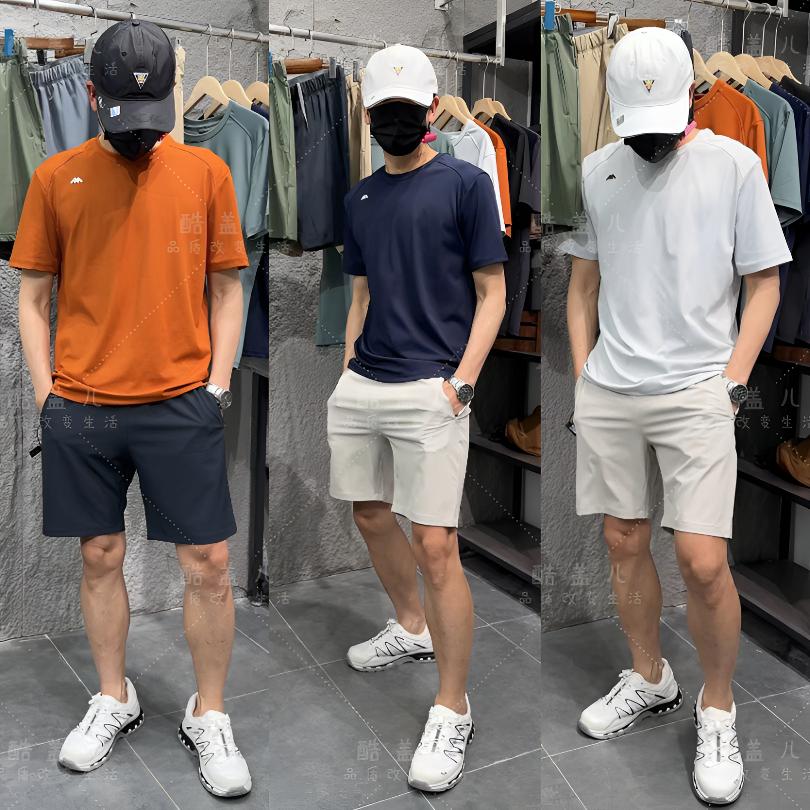 意大利轻奢 高端夏季男女情侣短裤短袖T恤时尚运动休闲百搭套装潮
