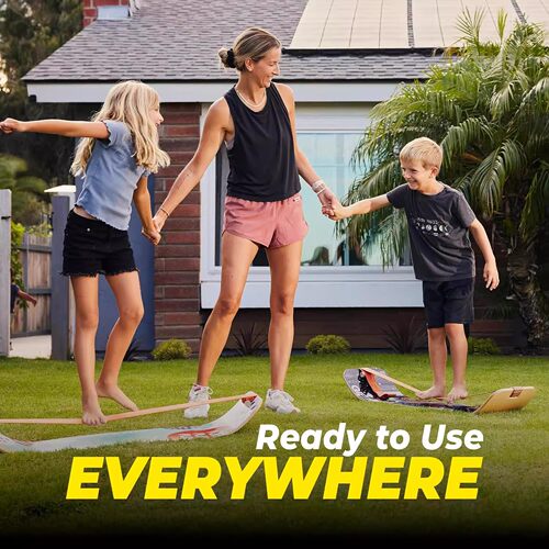 Geele走扁带瑜伽平衡板普拉提健身练习编织带模拟冲浪滑雪训练板