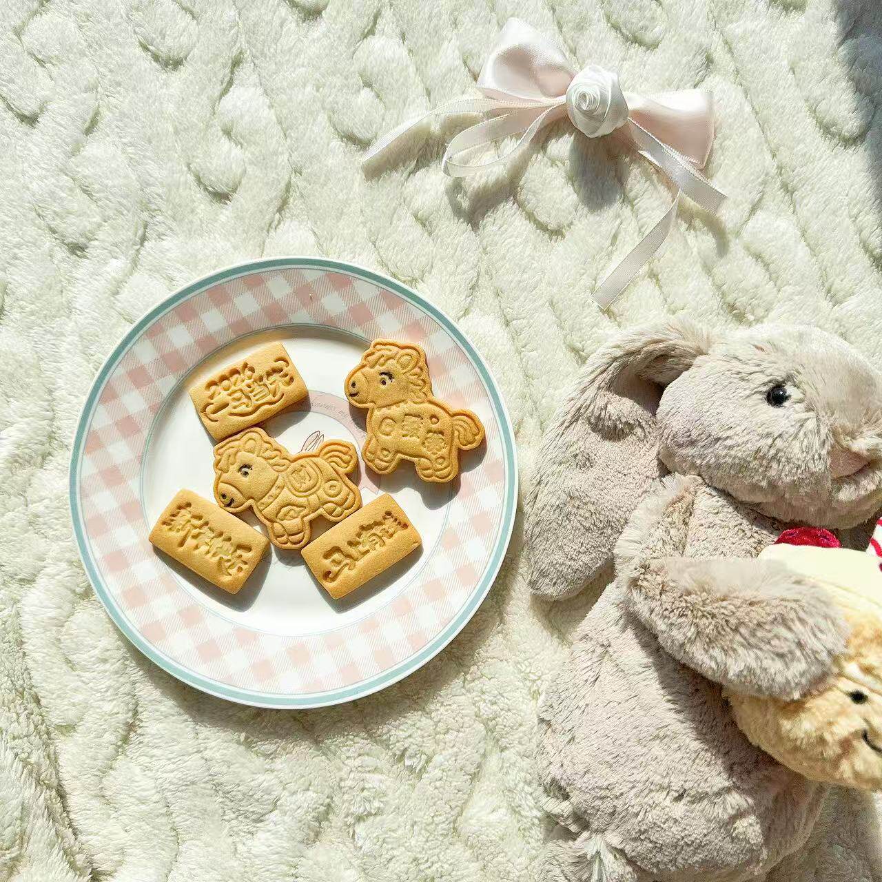 手工曲奇饼干2026新年饼干马年送男友甜品台宝宝宴礼物儿童零食