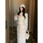 2025新款 优雅显瘦仙女裙 连衣裙修身 法式 复古蕾丝拼接秋冬款