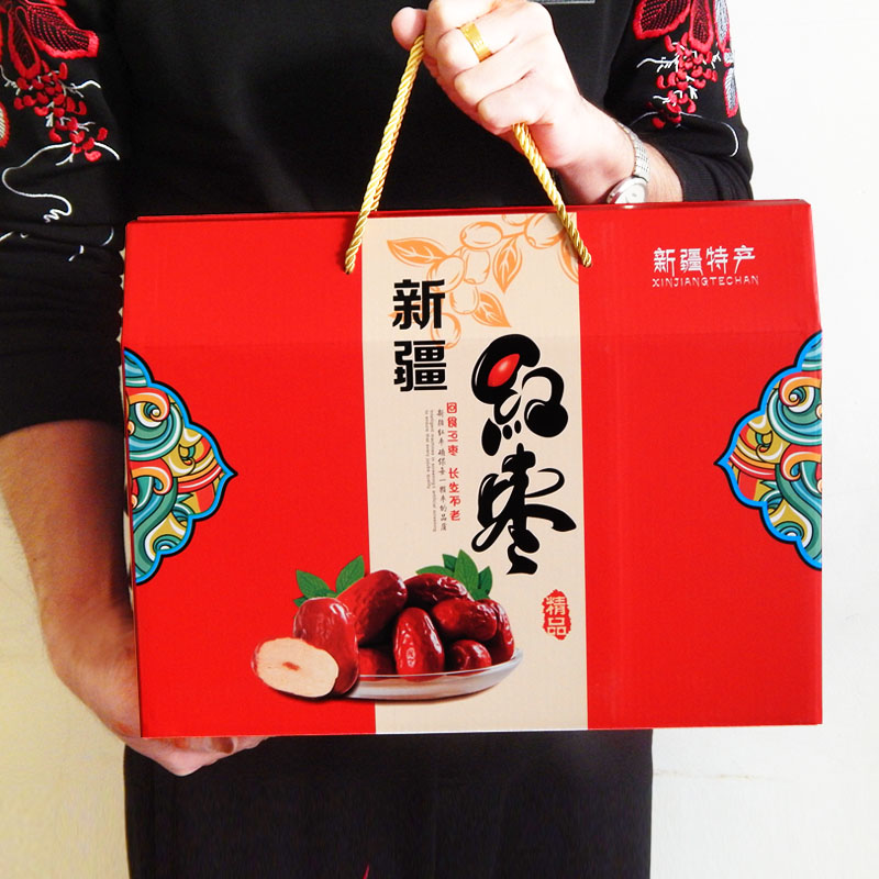 新疆通用红枣包装盒礼品空盒子灰枣3/5/10斤装新款箱子大枣礼盒外