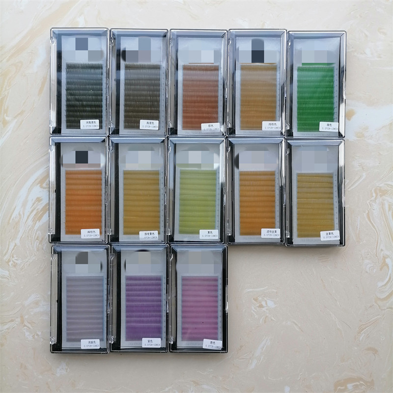 清仓处理彩色系列嫁接睫毛圆毛渐变色,彩妆/香水/美妆工具,假睫毛,淘宝优惠券,粉丝福利购,淘宝优惠卷