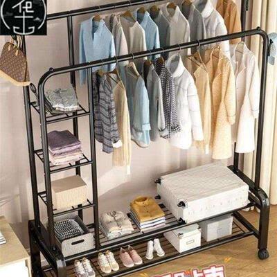 Simple clothes hanger coat rack floor hanger cabinet bedroom