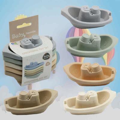 Baby Bath Toys Stacking Boat Toys Colorful Early Education I