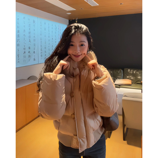 已出货！2026年冬季毛领连帽棉袄短款面包服韩版小个子宽松外套女