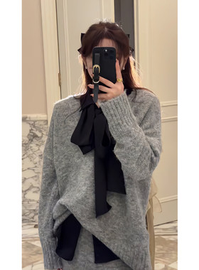 现货！气质慵懒高级感针织两件套