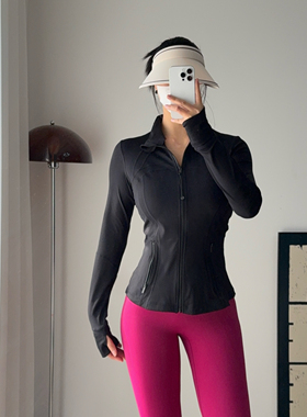 lulu瑜伽服Define外套秋冬女修身显瘦运动长袖跑步骑行训练健身服