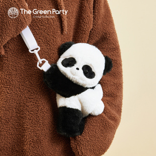 TheGreenParty卡皮水豚毛绒趴趴包包熊猫公仔斜挎包送礼物双肩包