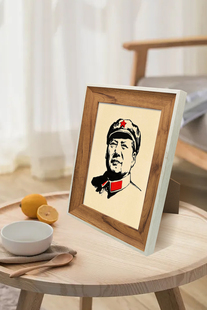 励志桌面摆台相框毛泽东主席像架儿童书桌装饰品定做名人名言摆件