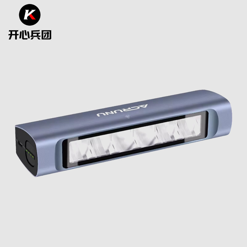 自行车防眩目高亮度铝合金前灯夜骑高流明USB充电反向充电照明灯