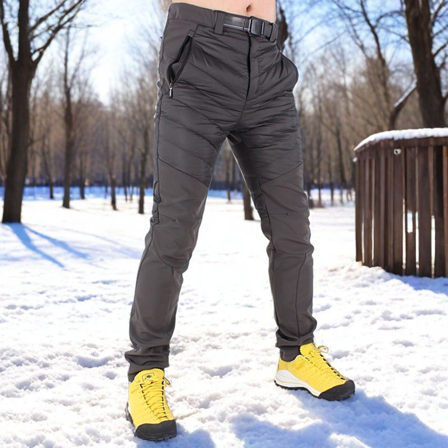 户外冲锋裤防水透气保暖修身登山