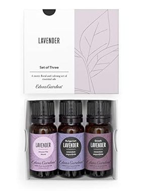 Edens Garden Lavender Essential Oil 3 Set， Best 100% Pure