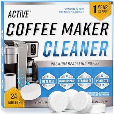 Coffee Machine Cleaner Descaler Tablets - 24 Count， Compa