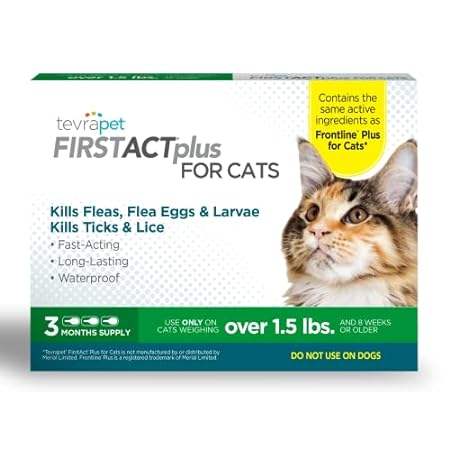 TevraPet FirstAct Plus Flea and Tick Topical for Cats ove 收纳整理 床罩 原图主图