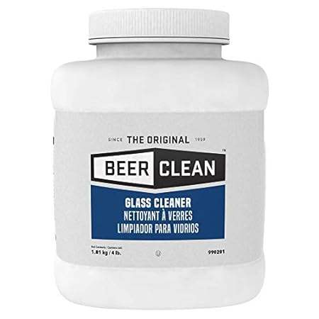 BEER CLEAN Diversey Glass Cleaner, Unscented, Powder, 4 L