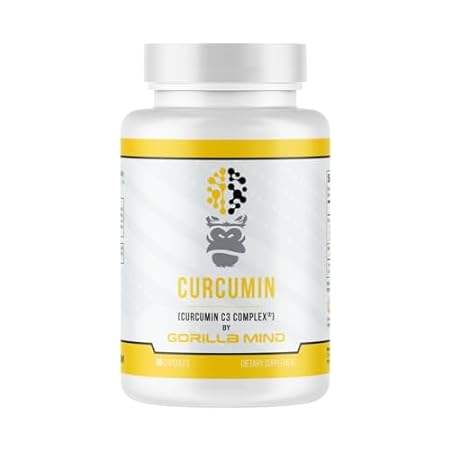 Gorilla Mind Curcumin with BioPerine 500mg Capsules - Pre