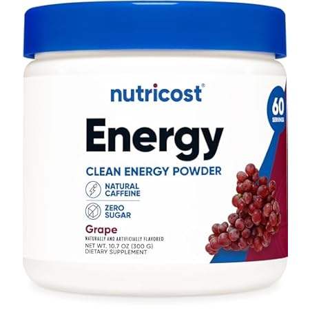 Nutricost Energy Drink Powder (Grape) (60 SERV) - Pre Wor