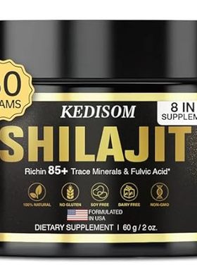 8-in-1 Organic Shilajit Resin， 100% Pure Himalayan Shilaj