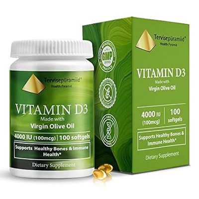 Health Pyramid Vitamin D3 4000 IU Cholecalciferol in Oliv