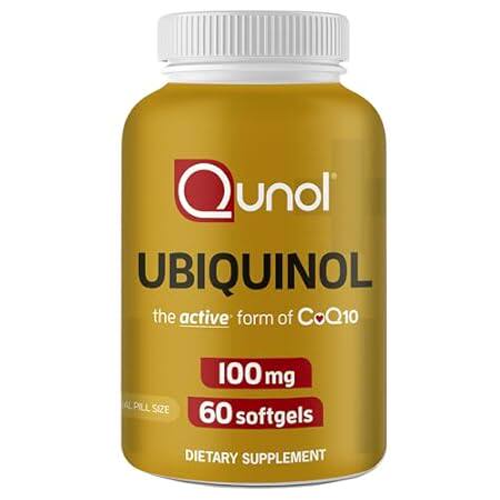 Qunol Ubiquinol CoQ10 100mg Softgels， Ubiquinol - Active