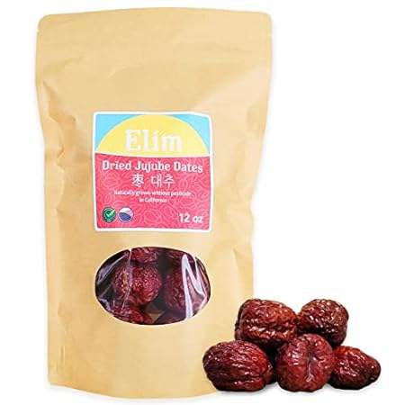 Elim Farms Dried Jujube Dates， (Grown 100% Naturally in C