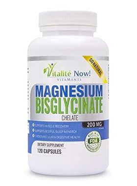 Magnesium Bisglycinate 200mg 100% Chelated - Max Absorpti