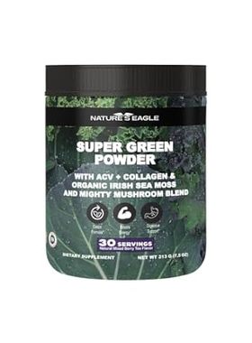 Nature’s Eagle Greens Powder with Collagen Peptides - Sup