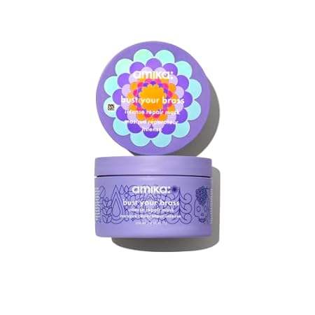 amika bust your brass cool blonde intense repair hair mask