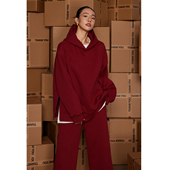 连帽休闲两件套 ZzZHANG 奶奶裤 侧面拉链设计 套装 时髦廓形卫衣