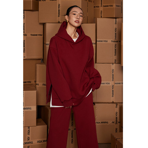 Zzzhang秋冬连帽休闲卫衣套装