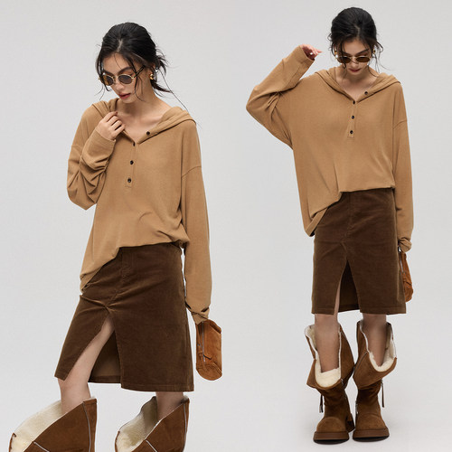 日常新款连帽秋冬打底衫长袖上衣