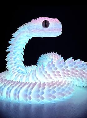 3D打印蛇玩具蝰蛇桌面摆件工艺品
