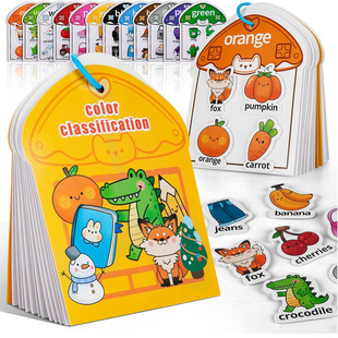 Montessori Busy Book Color Sorting Toys for Toddlers 2-5 kid