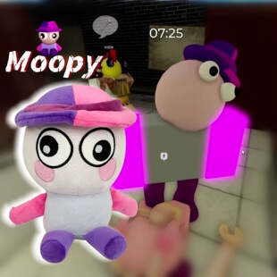 piggy Plush游戏毛绒玩具公仔玩偶 Roblox游戏周边Moopy 跨境新品