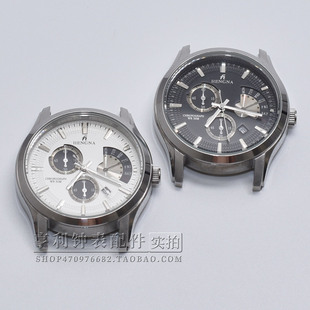 全钢表头亨纳腕表防水石英表男士电子表大表盘双历石英表手表配件