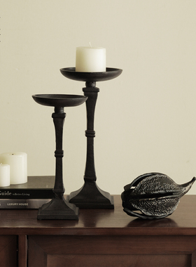 复古艺术铁艺烛台餐桌杯蜡底座
