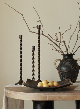 栗石【素云丹翎】复古艺术手工刻画玄鸟陶罐花瓶陶器托盘摆件装饰