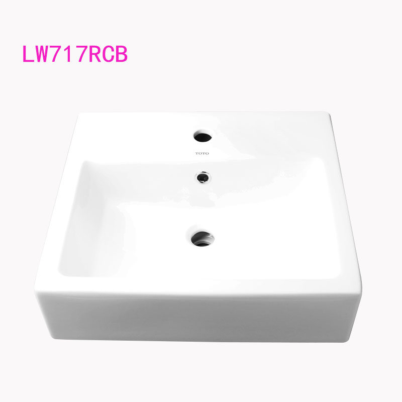 正品TOTO洁具卫浴台上盆洗脸盆LW717RCB 陶瓷白色桌上盆智洁单孔