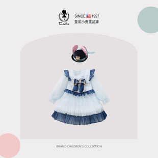 朱迪兔子警官儿童衣服宝宝生日裙子连衣裙 Fish女童公主裙秋装