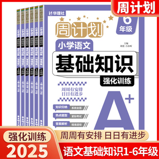 华理社周计划语文基础知识训练小学生一年级二年级三年级四年级五年级六年级上下册人教版全国通用同步专项练习册思维训练