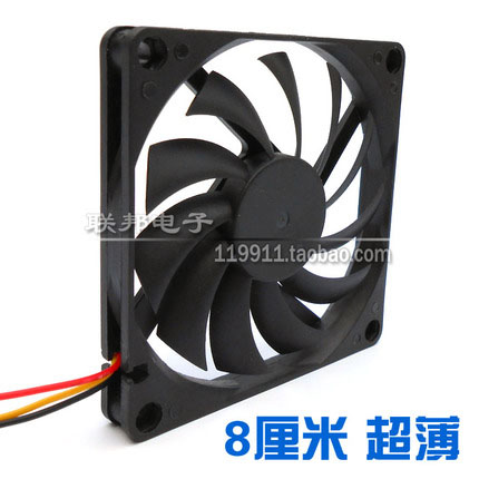 8010超薄8厘米风扇 8cm 静音风扇 厚度1厘米/10mm 机箱电脑散热扇
