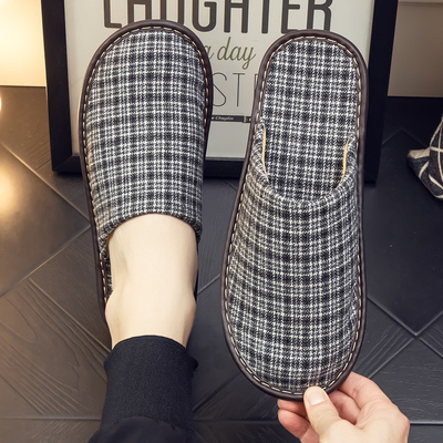 春秋冬季棉布拖鞋男女室内家居情侣防滑防臭静音软底居家用棉拖鞋