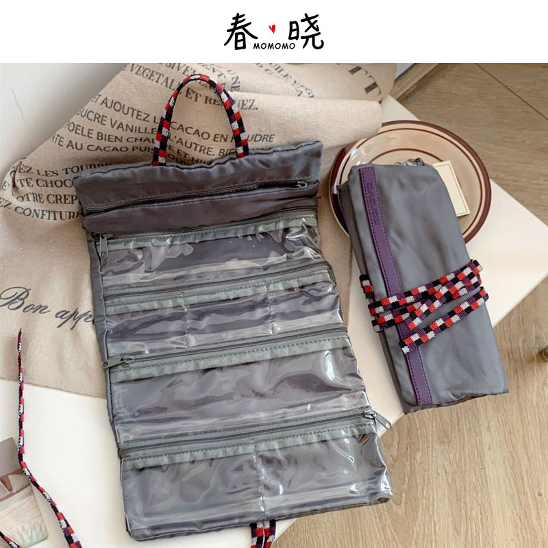 大容量绑带分隔包化妆饰品收纳袋